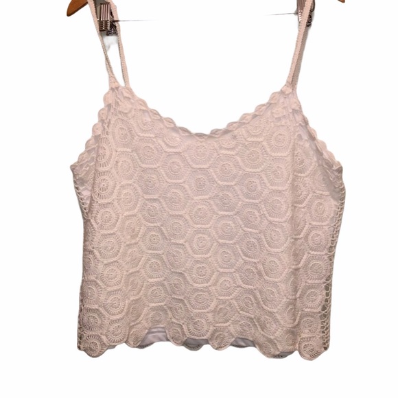 Together Tops - SOLD 💌 Vintage Knit Boho White Tank Top Size XL